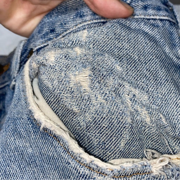 VTG Mid 90’s Wrangler Jeans Made in USA Measure 34x31 (Tag 36x32) Worn Weathered - Picture 15 of 16